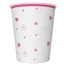 Papierové poháre Srdce pohár 250ml 8x