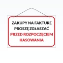 Laminovaný nápis A5 NÁKUP NA FAKTÚRU PROSÍM