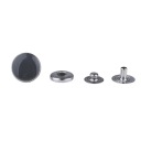 Zapínanie na patentný gombík PEARL GREY 15MM strieborná 3149
