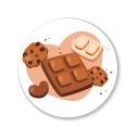 Dekoratívne voskové nálepky Cookies and Chocolates 3 ks.