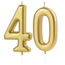 ZLATÉ SVIEČKY NA TORTU 40 JUBILEUM 44 NARODENIN