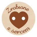 Gombíková ozdoba VYROBENÁ S dekorom SRDCE VEĽKÁ nášivka