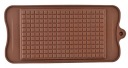 Mini silikónová forma, kocky čokolády a oblátky