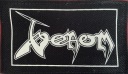 Čierna kovová nášivka s logom VENOM (365).