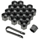 ZÁSUVKY NA RÁFKY Skrutky 17 mm 20 ks, ČIERNA