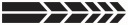 Nálepky na motorku STRIPES 30cm Black #3