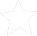 Kovový prsteň STAR, hviezda na ozdobu, 25 cm