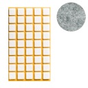 ŠEDÁ plstená podložka štvorcová 15mm - 45 ks.