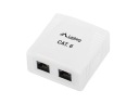 POVRCHOVÁ ZÁSUVKA KAT.6 2X RJ45 BIELE LANBERG