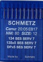 Schmetz strojové ihly 135x5 80 SES SERV 7 10 ks