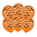 HALLOWEENSKÉ BALÓNY NETOPIE oranžová 6 ks