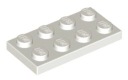 LEGO PLATE 2X4 BIELY ČÍSLO 3020 - 2 KS