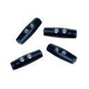 4 ks. kolíky na gombíky 30mm čierny plast
