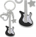 Kľúčenka na kabelku retro prívesok na kľúče Gitarová hviezda Kľúčenka Tašky