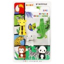 Farebná 3D Safari ANMALS ERASER 5 kusov v sade STARPAK