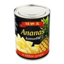 1x 565g MK kúsky ananásu Pasterizovaný výrobok