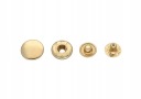 Alfa patentky, kovové patentky, 10 mm, Gold 20 sád kód #655