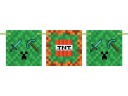 Vlajkový banner Pixels Minecraft TNT - 300 cm