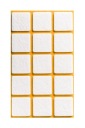 Samolepiace plstené podložky pod štvorcový nábytok – BIELE 28x28mm