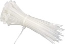 100X VIAZAČKY KABELNÉ VIAZAČKY BIELE SVORKY 2,5X250 mm