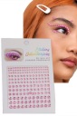 KRYŠTÁLOVÉ NÁLEPKY NA TVÁR kryštály PERLY DIAMANTY 3D OČI MAKEUP vlasy