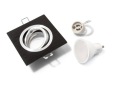 SET ČIERNE HALOGÉNOVÉ SVIETIDLÁ + LED 9W + GU10