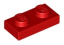 LEGO PLATE 1X2 ČERVENÉ ČÍSLO 3023 - 4 KS