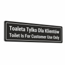 Toaleta Len pre zákazníkov - Nálepka 7x25