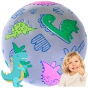 Farebná gumená lopta DINOSAURS pre DETI, priemer 23cm, nafukovacia