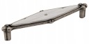 Porcelánová nábytková úchytka staré striebro, postriebrená 128 mm - UP024 AMIX
