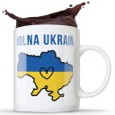 BIELY hrnček FREE UKRAINE NO TO WAR PUTIN STOP