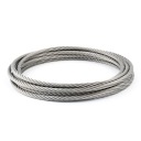 Oceľové lano, NEREZOVÝ INOX, kyselinovzdorné, 7x19, 8 mm - 1 m