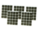 Plsťové podložky fi 20x20 mm 100 ks, hnedá plsť na nábytok