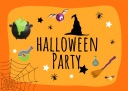HALLOWEENSKÝ BANNER PLAGÁT Vzor Halloweenskej párty