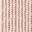 Papierové slamky, svetloružové, 19,5 cm (1 balenie / 10 ks)