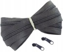 Špirálový zips 3 mm zips GRAPHITE 1 meter + 2 zipsy