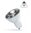 LED žiarovka s GU10 šošovkou 6W 430lm uhol vyžarovania 10 stupňov, neutrálna biela