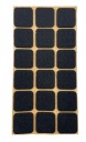 Samolepiace plstené podložky pod štvorcový nábytok – ČIERNA 25x25mm