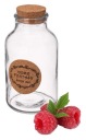 Sklenená fľaša s korkom, malá karafa RAVO 540 ml, hladká, priehľadná