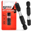 Nárazový bit HEX6 Nárazové bity 50mm | Nárazový bit pre skrutkovač 2 ks.