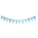 Papierová girlanda, banner, trojuholníky, modrá