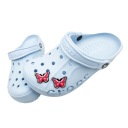 SET 2 ks ružových motýľov pre Crocs