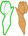 VEĽKONOČNÁ forma Vykrajovačka na perníky EASTER Flower Tulipán 15cm