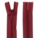 KRYTÉ Zipsy 25cm SVETLO bordové 1 ks.