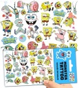 UMÝVAJÚCE DOČASNÉ TETOVANIE PRE DETSKÉ DETSKÉ SPONGEBOB ORIGINÁLNE VZORY
