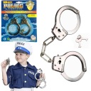 POLICAJNÁ KOVOVÁ HRAČKA PUTÁ + 2 KĽÚČE MALÝ POLICAJT