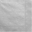 KLASICKÉ 3-VRSTVOVÉ STRIEBORNÉ METALICKÉ PAPIEROVÉ BRÚSKY 33X33CM 20 KS