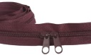 Špirálový zips 5 mm metrový zips BURGUNDY 1 meter + 2 zipsy