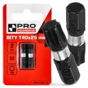 Nárazový bit Nárazové bity TX40 25mm | Nárazový bit pre skrutkovač 2 ks.