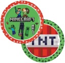 TNT Minecraft narodeninové taniere 23 cm 8 ks.